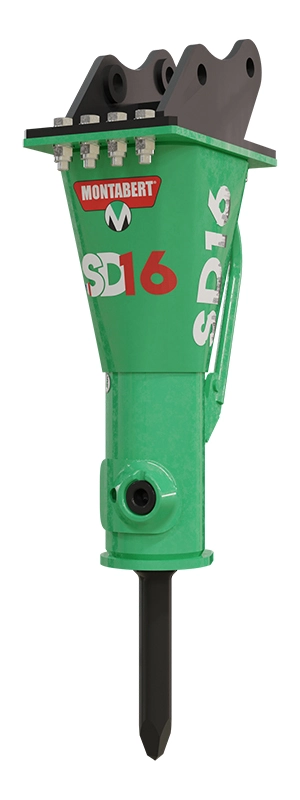 Grön SD16 Montabert hydraulhammare