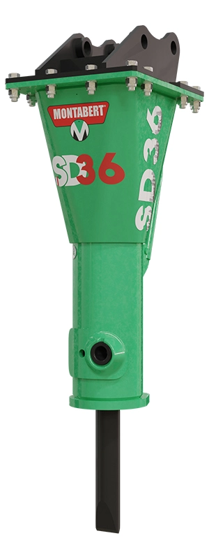 Grön SD36 Montabert hydraulhammare