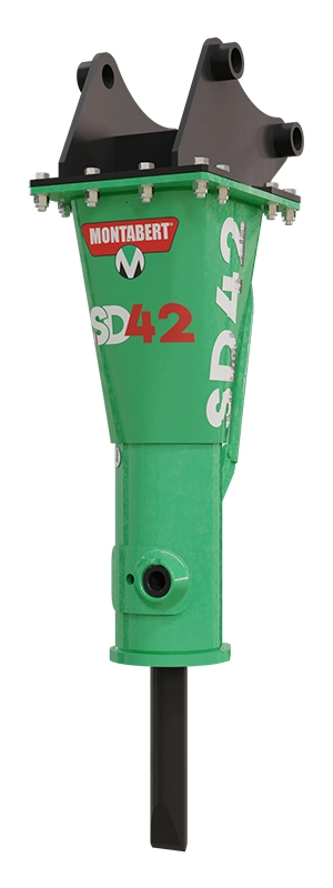 Grön SD42 Montabert hydraulhammare