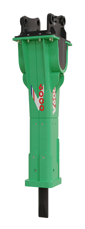 grön v6000 montabert hydraulhammare från dl maskin